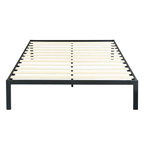 PrimaSleep 18 Inch Tall Heavy Duty Steel Slat Bed Frame/Anti-Slip Support/Easy Assembly Mattress Foundation/No Noise/No Box Spring Needed/Full/Black - Image 8