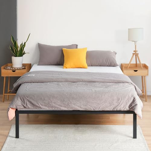 PrimaSleep 18 Inch Tall Heavy Duty Steel Slat Bed Frame/Anti-Slip Support/Easy Assembly Mattress Foundation/No Noise/No Box Spring Needed/Full/Black - Image 25