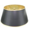 Black with Gold Shallow Oval 12 inch Vintage Bouillotte Style Lampshade