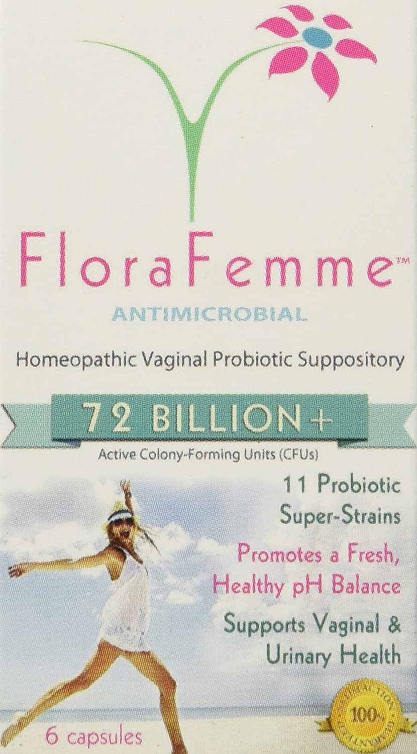 FloraFemme – pH Balanced Vaginal Probiotic Suppositories – Supports pH Balance of Yeast & Bacteria for Feminine Freshness! Supports Restoration of Healthy Vaginal Flora & Eliminates Vaginal Odor!