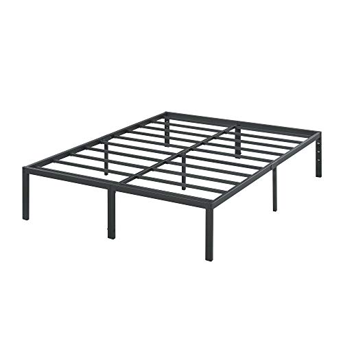 PrimaSleep 18 Inch Tall Heavy Duty Steel Slat Bed Frame/Anti-Slip Support/Easy Assembly Mattress Foundation/No Noise/No Box Spring Needed/Full/Black - Image 12