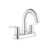 Grohe Veletto 4 in. Centerset 2-Handle High-Spout Bathroom Faucet in Starlight Chrome 20582000